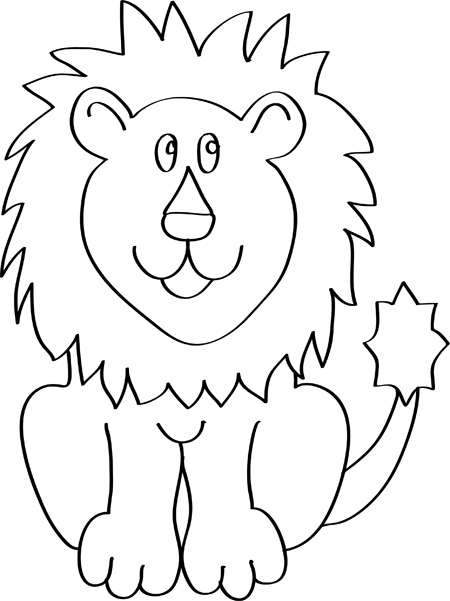 dibujos de leon para niños de preescolar