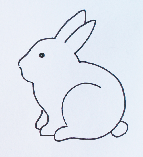 Dibujo de conejo - Cómo dibujar un conejo - Animales para dibujar