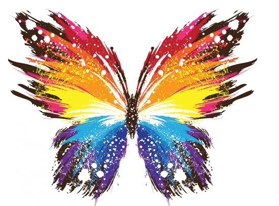 coloreando las mariposas
