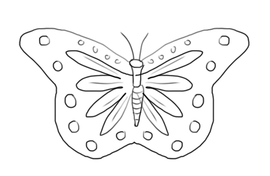 mariposa dibujada