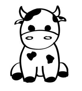 faciles dibujos con vacas