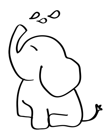 elefante dibujo animado