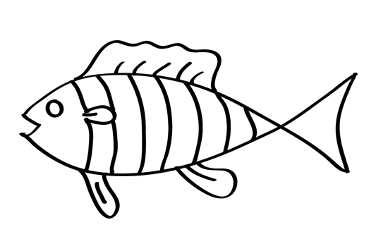 dibujo para bebe de pez
