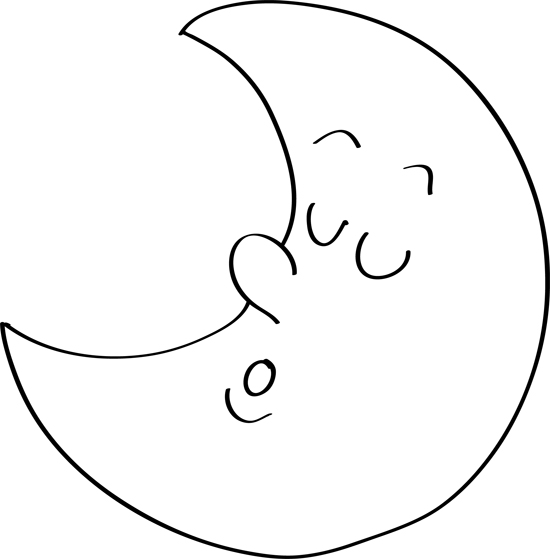 caricatura de la luna durmiendo