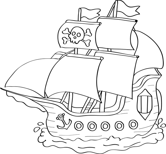 Dibujos de piratas - Dibujos de barcos piratas - Dibujos fáciles de hacer